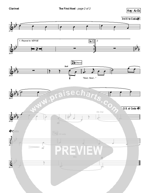 The First Noel Clarinet (Hillsong Worship)