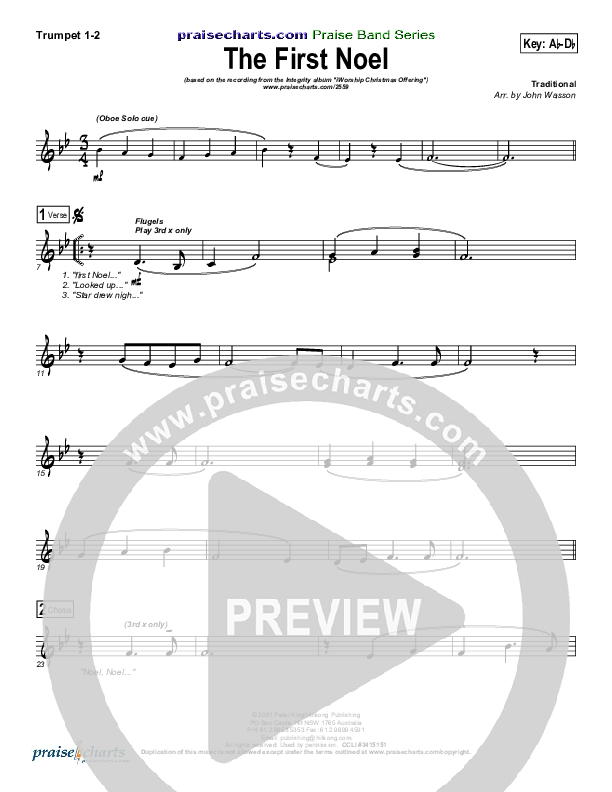 The First Noel Trumpet 1,2 (Hillsong Worship)