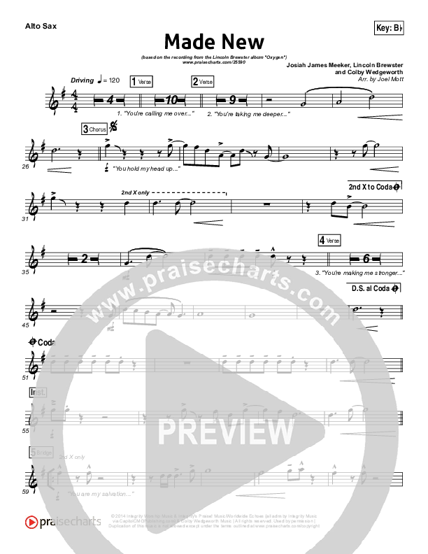 Made New Alto Sax (Lincoln Brewster)