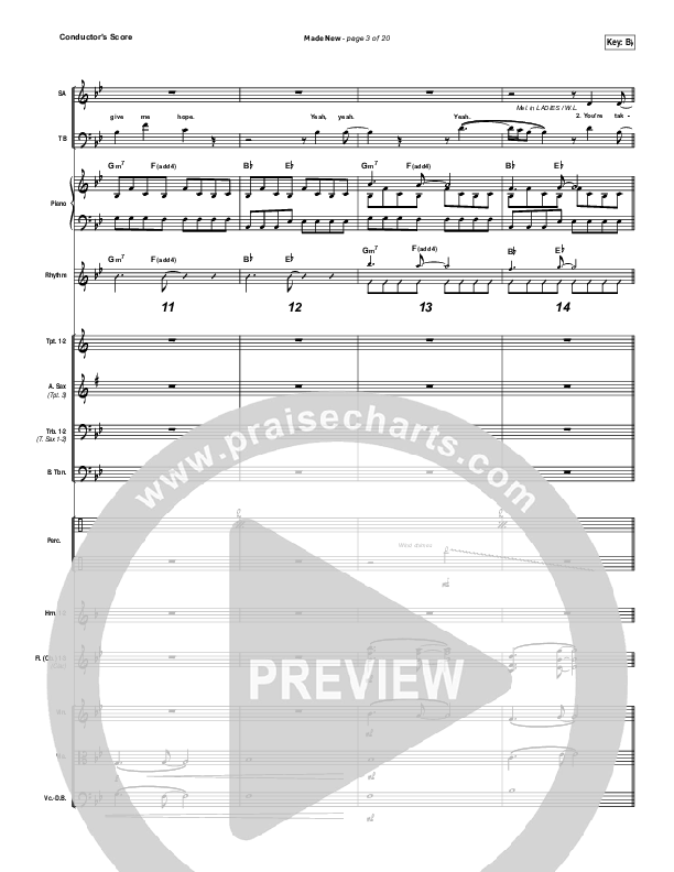 Made New Conductor's Score (Lincoln Brewster)
