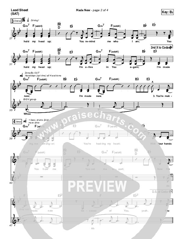 Made New Lead Sheet (SAT) (Lincoln Brewster)