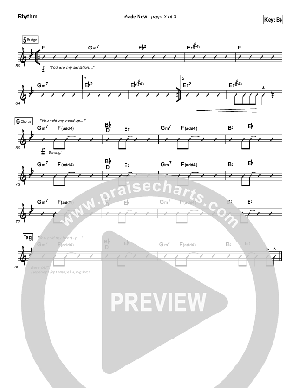 Made New Rhythm Chart (Lincoln Brewster)
