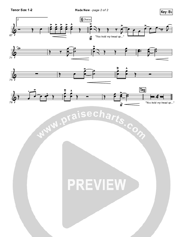 Made New Tenor Sax 1/2 (Lincoln Brewster)