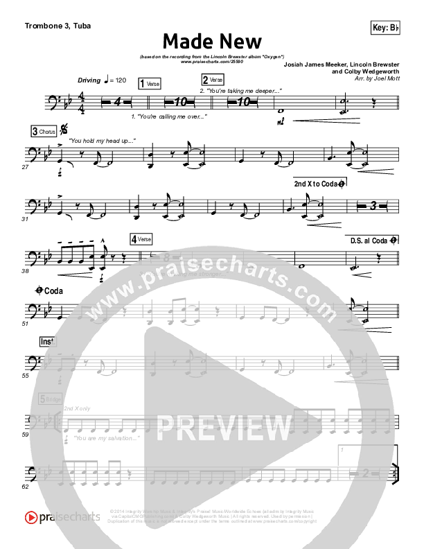 Made New Trombone 3/Tuba (Lincoln Brewster)