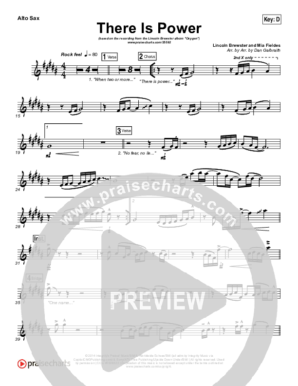 There Is Power Alto Sax (Lincoln Brewster)