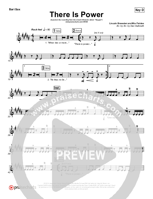 There Is Power Bari Sax (Lincoln Brewster)