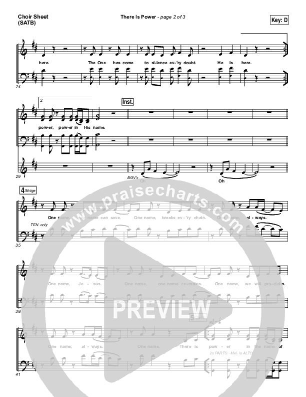 There Is Power Choir Sheet (SATB) (Lincoln Brewster)