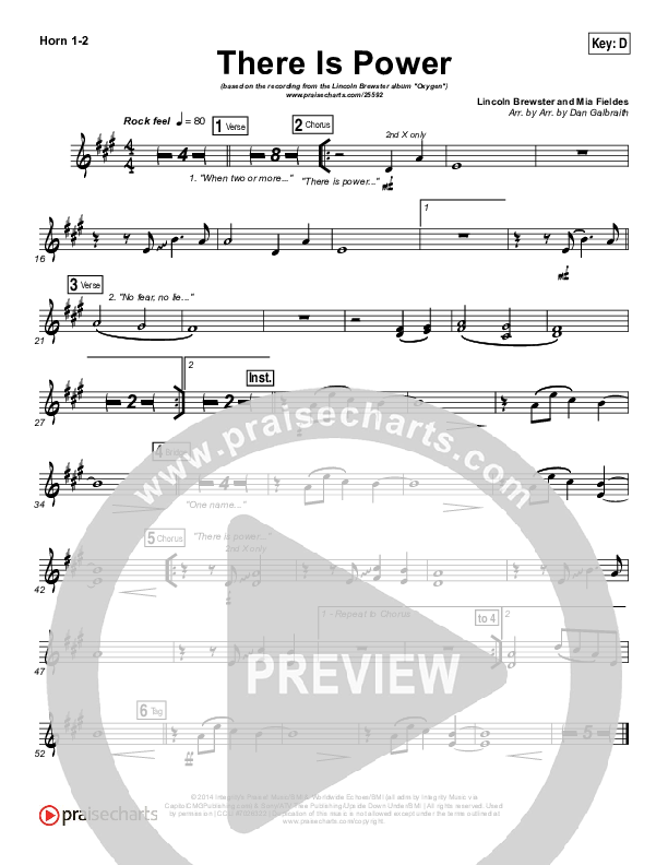 There Is Power French Horn 1/2 (Lincoln Brewster)