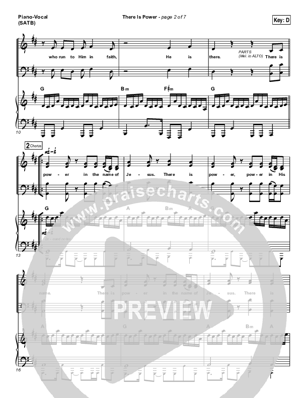 There Is Power Piano/Vocal (SATB) (Lincoln Brewster)