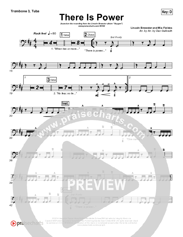 There Is Power Trombone 3/Tuba (Lincoln Brewster)