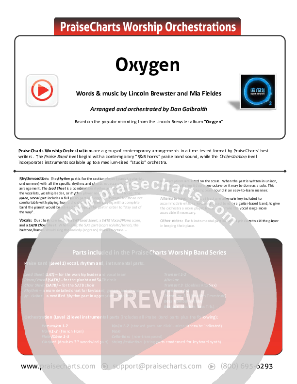 Oxygen Cover Sheet (Lincoln Brewster)