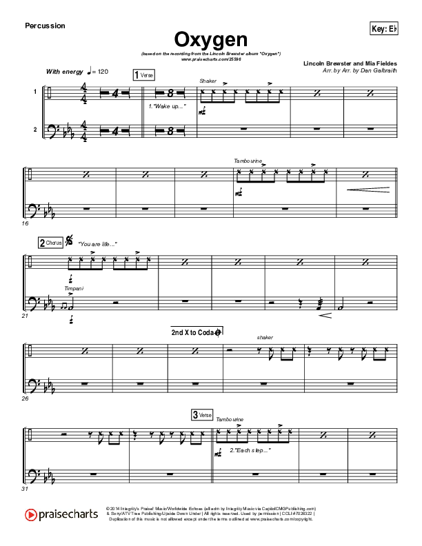 Oxygen Percussion (Lincoln Brewster)