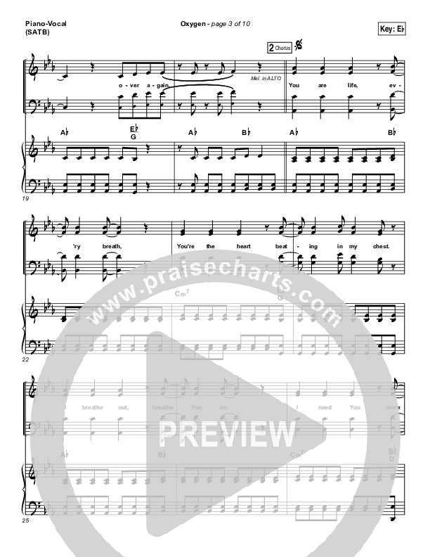 Oxygen Piano/Vocal (SATB) (Lincoln Brewster)