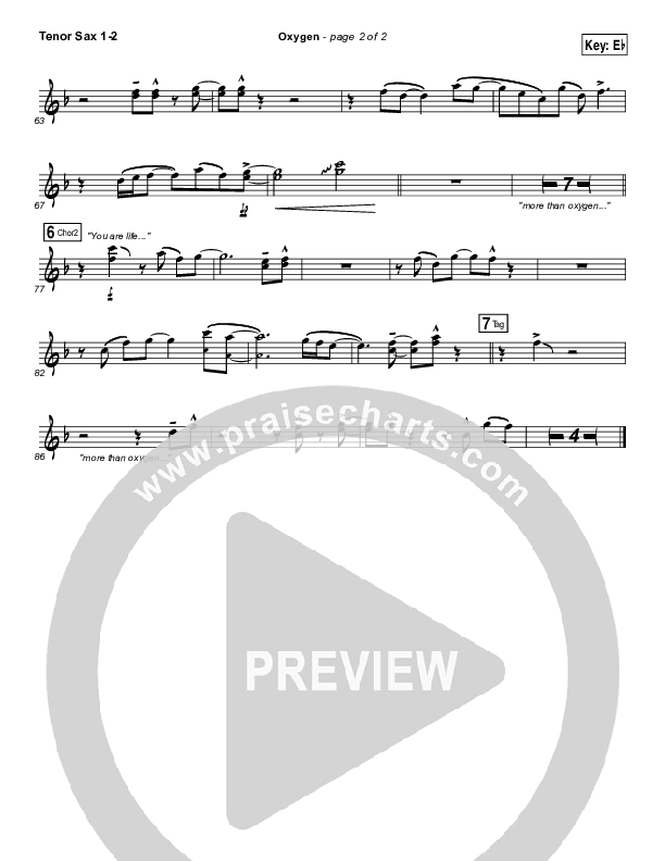 Oxygen Tenor Sax 1/2 (Lincoln Brewster)