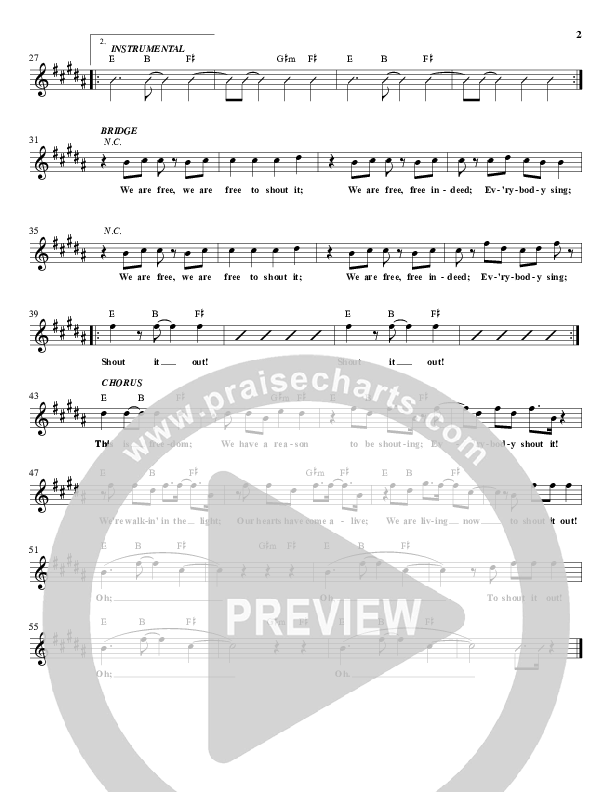 Shout It Out (There Is Freedom) Lead Sheet (Lincoln Brewster)