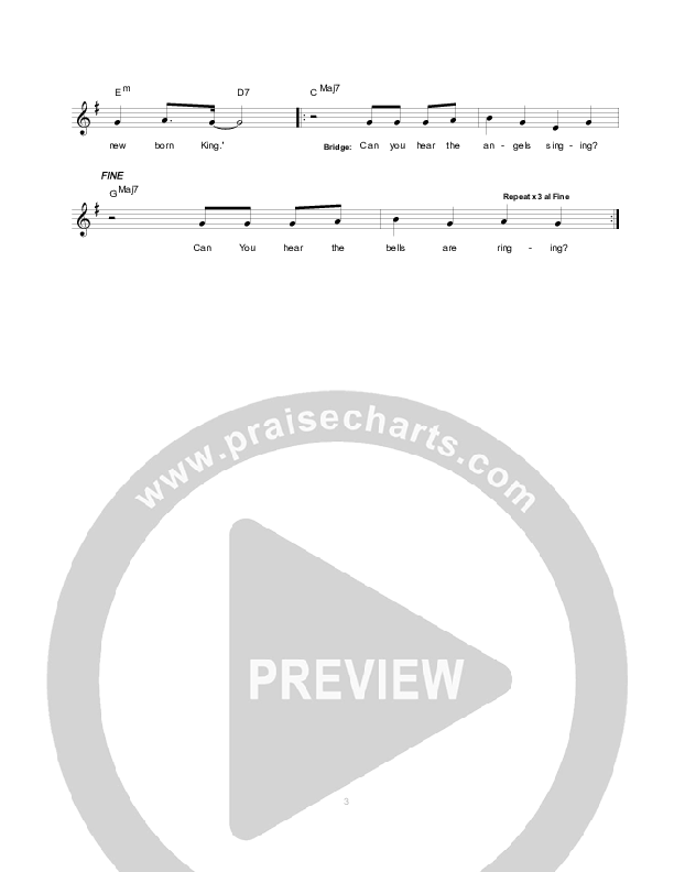 Hark The Herald Angels Sing Lead Sheet (Hillsong Worship)