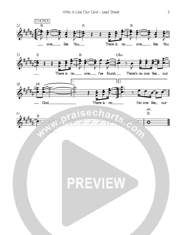 Who Is Like Our God Lead Sheet (Valley Worship / Joel Ceballos)