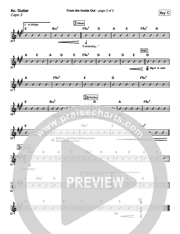 From The Inside Out Acoustic Guitar (Hillsong Worship)