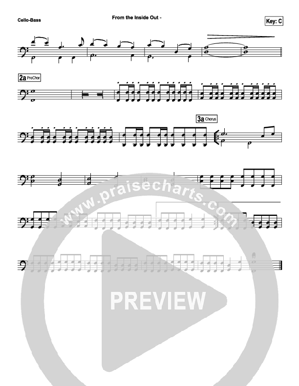 From The Inside Out Cello/Bass (Hillsong Worship)