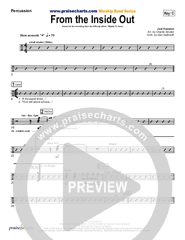 From The Inside Out Percussion (Hillsong Worship)