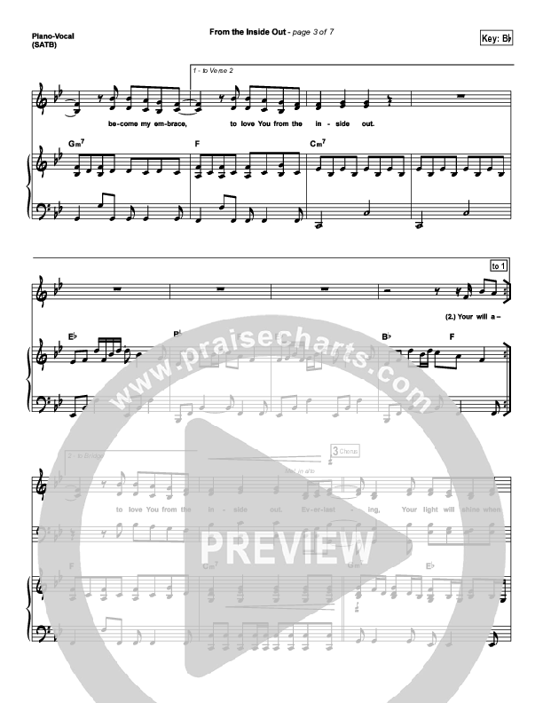 From The Inside Out Piano/Vocal & Lead (Hillsong Worship)