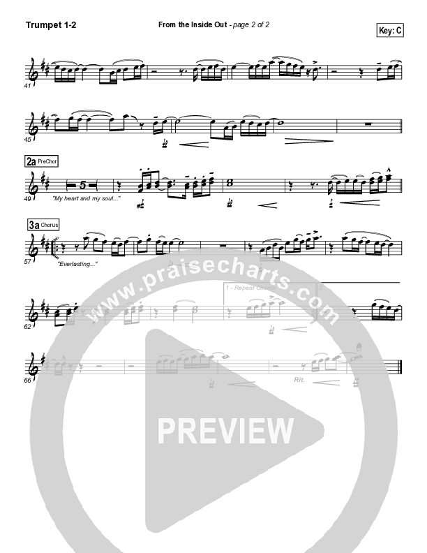 From The Inside Out Trumpet 1,2 (Hillsong Worship)