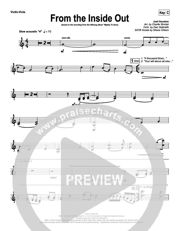 From The Inside Out Violins (Hillsong Worship)