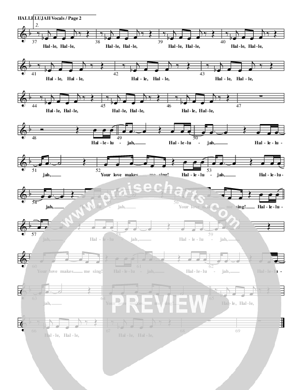 Hallelujah (Your Love Is Amazing) Lead Sheet (G3 Kids)