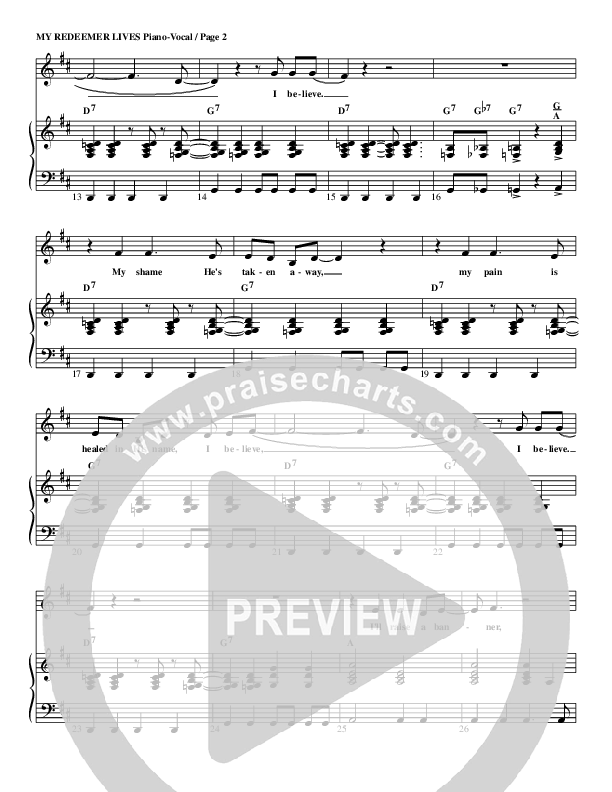 My Redeemer Lives Lead & Piano (G3 Kids)