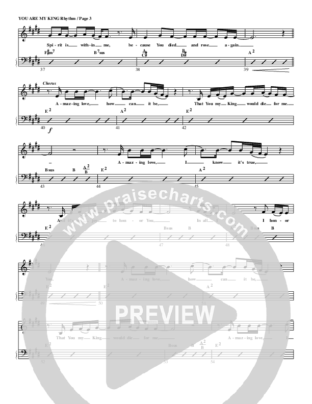 You Are My King (Amazing Love) Rhythm Chart (G3 Kids)