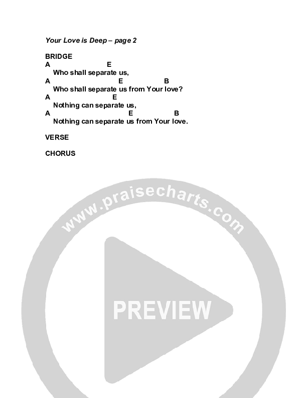 Your Love Is Deep Chords & Lyrics (G3 Kids)