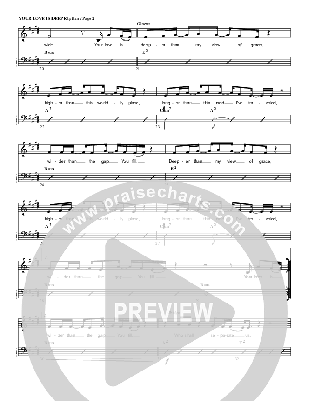 Your Love Is Deep Rhythm Chart (G3 Kids)