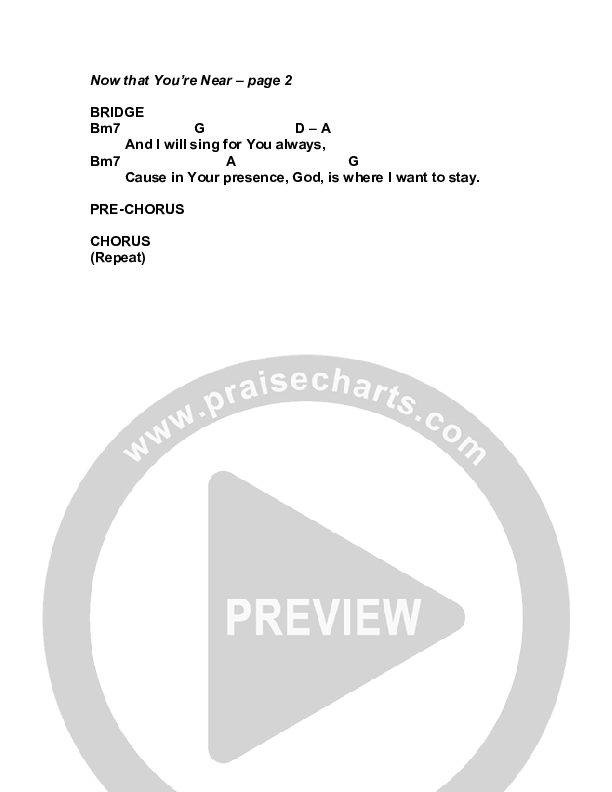 Now that You're Near Chords & Lyrics (G3 Kids)