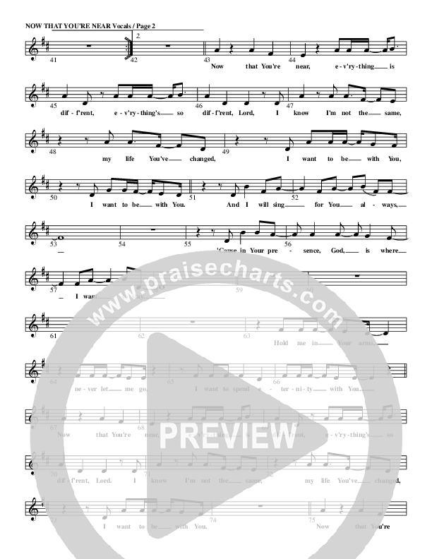 Now that You're Near Lead Sheet (G3 Kids)