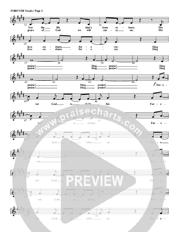 Forever Lead Sheet (G3 Kids)