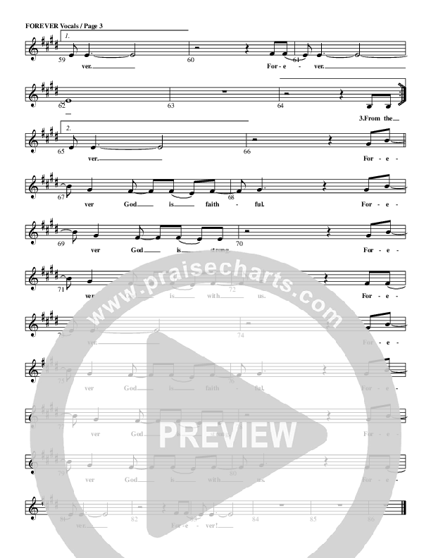 Forever Lead Sheet (G3 Kids)