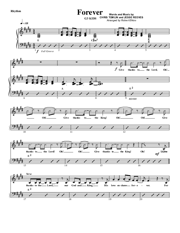 Forever Rhythm Chart (G3 Kids)