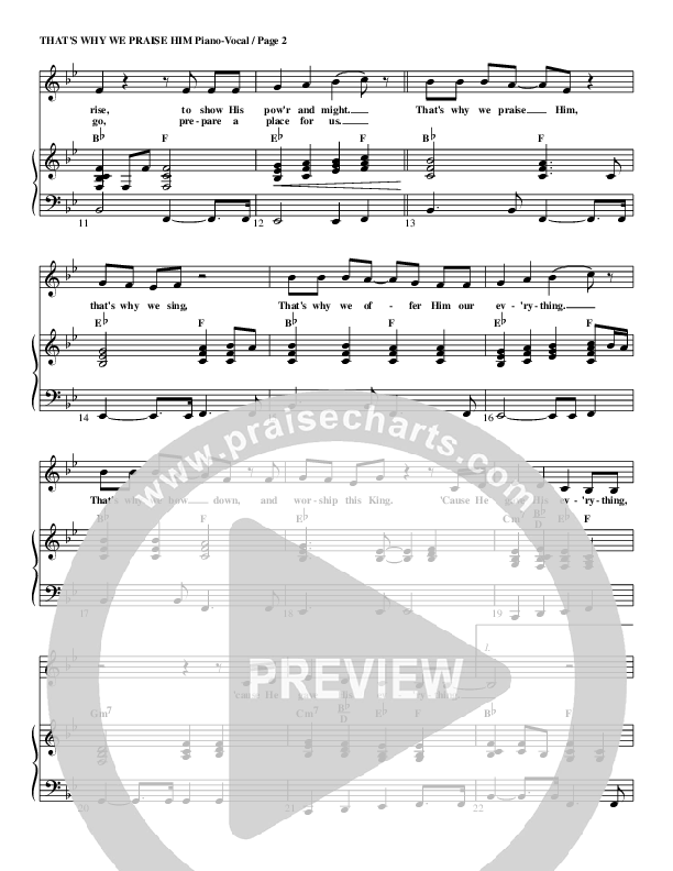 That's Why We Praise Him Piano/Vocal (G3 Kids)