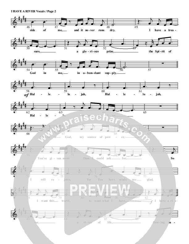 I Have A River Lead Sheet (G3 Kids)