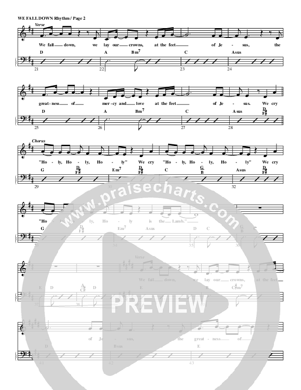 We Fall Down Rhythm Chart (G3 Kids)