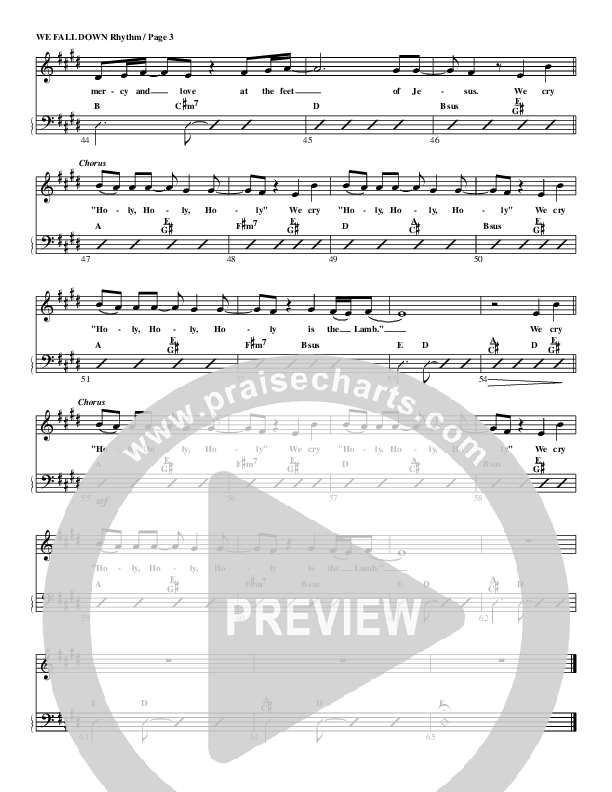 We Fall Down Rhythm Chart (G3 Kids)