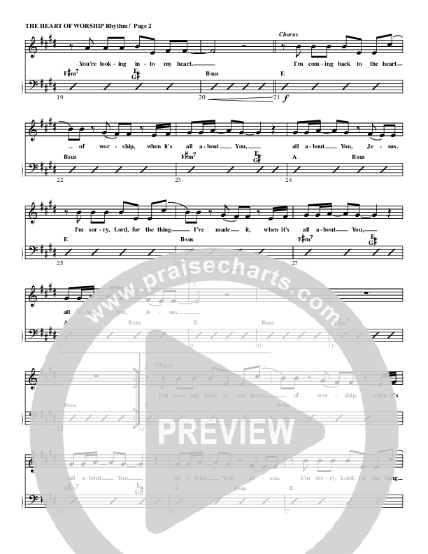 The Heart Of Worship Rhythm Chart (G3 Kids)