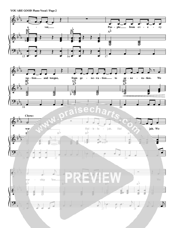 You Are Good Piano/Vocal (G3 Kids)