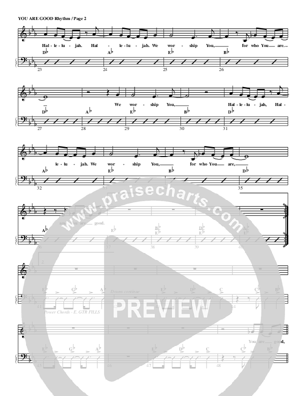 You Are Good Rhythm Chart (G3 Kids)