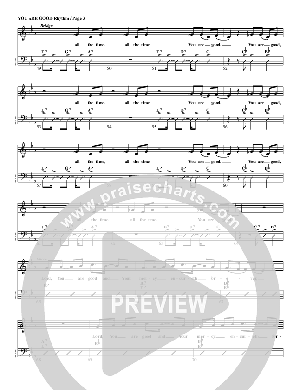 You Are Good Rhythm Chart (G3 Kids)