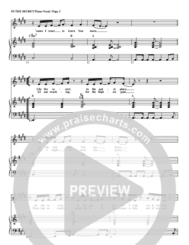 In The Secret Piano/Vocal (G3 Kids)