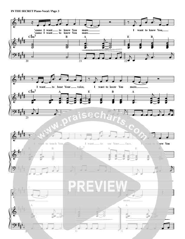 In The Secret Piano/Vocal (G3 Kids)