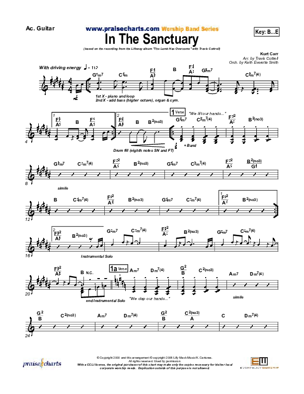 In The Sanctuary Acoustic Guitar (Travis Cottrell)