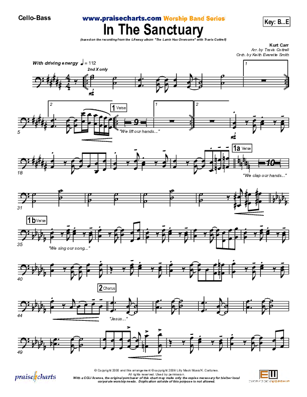 In The Sanctuary Cello/Bass (Travis Cottrell)