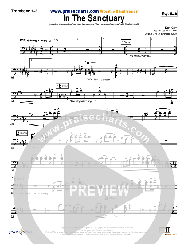 In The Sanctuary Trombone 1/2 (Travis Cottrell)